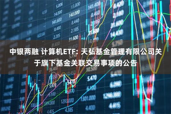 中银两融 计算机ETF: 天弘基金管理有限公司关于旗下基金关联交易事项的公告