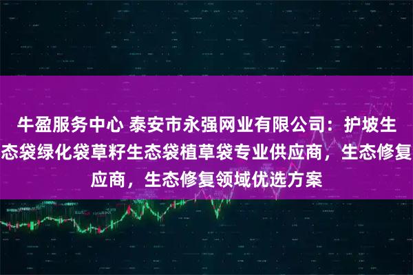 牛盈服务中心 泰安市永强网业有限公司:护坡生态袋抗老化生态袋绿化袋草籽生态袋植草袋专业供应商,生态修复领域优选方案