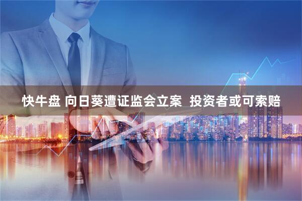 快牛盘 向日葵遭证监会立案  投资者或可索赔